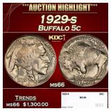 1929-s Buffalo Nickel 5c ms66 SEGS