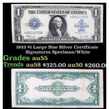 1923 $1 large size Silver Certificate Grades Choic
