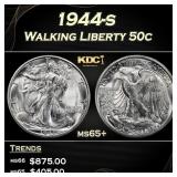 1944-s Walking Liberty Half Dollar 50c Grades ms65