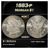1883-p Morgan Dollar $1 Grades ms64+