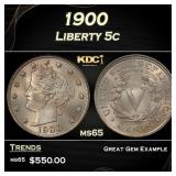 1900 Liberty Nickel 5c Grades ms65