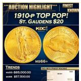 1910-p Gold St. Gaudens Double Eagle TOP POP! $20