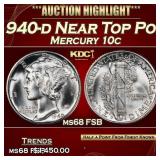 1940-d Mercury Dime Near Top Pop! 10c ms68 FSB SEG