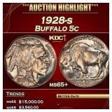 1928-s Buffalo Nickel 5c ms65+ SEGS