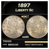 1897 Liberty Nickel 5c Grades ms65