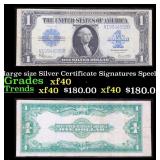 1923 $1 large size Silver Certificate Grades xf Si