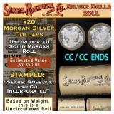 Double CC End SEARS Morgan Unc Dollar $1 Roll Rare