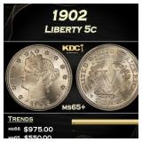 1902 Liberty Nickel 5c Grades ms65+