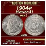 1904-p Morgan Dollar $1 ms65 SEGS