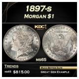 1897-s Morgan Dollar $1 Grades ms65