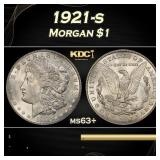 1921-s Morgan Dollar $1 Grades ms63+