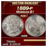 1889-p Morgan Dollar $1 ms66 SEGS