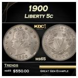 1900 Liberty Nickel 5c Grades ms65