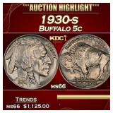 1930-s Buffalo Nickel 5c ms66 SEGS