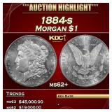 1884-s Morgan Dollar $1 ms62+ USCG