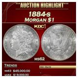 1884-s Morgan Dollar $1 ms62 USCG