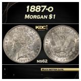 1887-o Morgan Dollar $1 Grades ms62