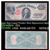 $1 Large Size Legal Tender Note Grades f+