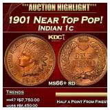 1901 Indian Cent Near Top Pop! 1c ms66+ rd SEGS