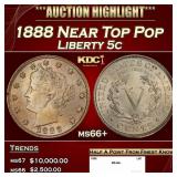 1888 Liberty Nickel Near Top Pop 5c ms66+ SEGS