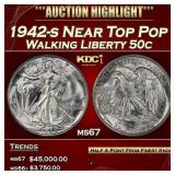 1942-s Walking Liberty Half Dollar Near Top Pop 50