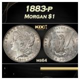 1883-p Morgan Dollar $1 Grades ms64
