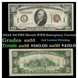 1934A $10 FRN Hawaii WWII Emergency Currency Grade