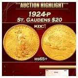 1924-p Gold St. Gaudens Double Eagle $20 ms65+ SEG