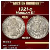 1921-d Morgan Dollar $1 ms66+ SEGS