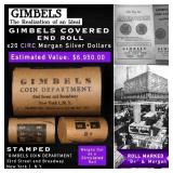GIMBLES Circ Morgan Roll 20 Coin B+ Condition