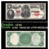 1907 Speelman/White $5 Large Size Legal Tender Not