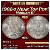 1902-o Morgan Dollar Near Top Pop! $1 ms67 SEGS