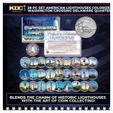 28 Pc Set Historic American Lighthouses Colorized