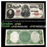 1907 Speelman/White $5 Large Size Legal Tender Not