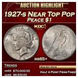 1927-s Peace Dollar Near Top Pop $1 ms65+ SEGS