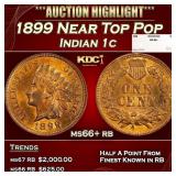 1899 Indian Cent Near Top Pop 1c ms66+ rb SEGS