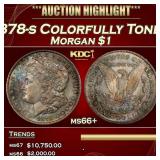1878-s Morgan Dollar Colorfully Toned $1 ms66+ SEG