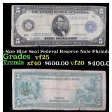 1914 $5 Large Size Blue Seal Federal Reserve Note