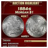 1884-s Morgan Dollar $1 ms62+ USCG