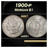 1900-p Morgan Dollar $1 Grades ms63+