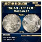 1881-s Morgan Dollar TOP POP! $1 ms69 SEGS