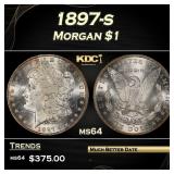1897-s Morgan Dollar $1 Grades ms64