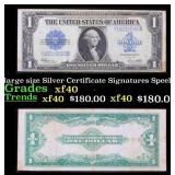 1923 $1 large size Silver Certificate Grades xf Si