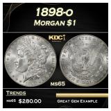 1898-o Morgan Dollar $1 Grades ms65