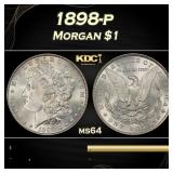 1898-p Morgan Dollar $1 Grades ms64