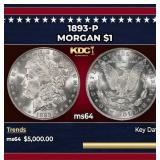 1893-p Morgan Dollar $1 ms64 SEGS
