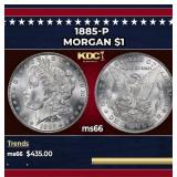 1885-p Morgan Dollar $1 Grades ms66