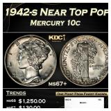 1942-s Mercury Dime Near Top Pop 10c ms67+ SEGS