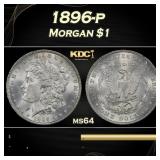1896-p Morgan Dollar $1 Grades ms64