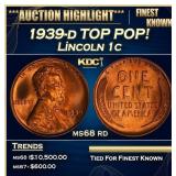 1939-d Lincoln Cent TOP POP! 1c ms68 rd SEGS